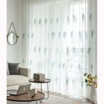 Readymade Curtain Height Voile Taped Dw Trees