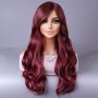 Synthetic Elegant Long Curly Wig With Bangs Full Head Hairpiece For Women