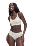 Embroidery Ribbed Seamless Bralette