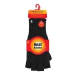 Heat Holders Gloves Fingerless Men Black