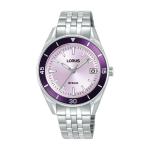 LORUS Sports Women's Quartz Watch Light Purple Sunray Dial