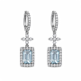 Elegant Natural Blue Topaz Earrings For Women