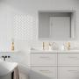 Artens Mosaic White Metro Chevron Glossy