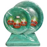 Happy Diwali Green Light Paperplate Set 30PC