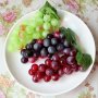 3 Bunches Artificial Grapes Decorative Fake Grapes With Vines Lifelike Simulation Fruit For Home Halloween Thanksgiving Party Decor