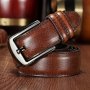 Men's Genuine Leather Cowhide Belt Pin Buckle Belt Middle-aged Youth Casual Men's Belt Ideal Choice For Gifts