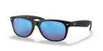 - New Wayfarer - Rubber Black blue Flash - Size 55