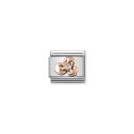 Composable Classic Link Rose Gold Flower With Stone