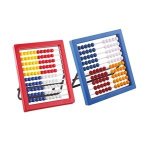 Orange Plastic Abacus For Learning With 100 Beads