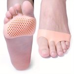 2PCS Breathable Soft Foot Forefoot Pads Silicone Gel Foot Cushion Insoles Prevent Corn Callus Blisters Foot Care For Men Women