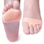 2PCS Breathable Soft Foot Forefoot Pads Silicone Gel Foot Cushion Insoles Prevent Corn Callus Blisters Foot Care For Men Women