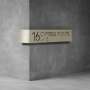 House Number & Mailbox D01 - 350H X 600D X 2000W / Matt Silver / No