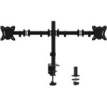 Equip 13-27 Articulating Dual Monitor Desk Mount Bracket Black
