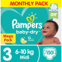 Pampers Baby Dry Size 3 Monthly Pack - 150 Nappies 6-10KG