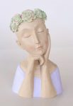 Lilac Green Girl Flower Pot 36X21CM