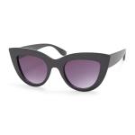Black Cateye Grad Grey Sunglasses