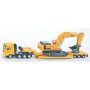 Diecast Model - Man Tg-a Truck And Trailer With Liebherr Excavator 1:87