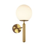 Roma Wall Light Gold With Opal Glass