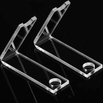 Chinco 2 Pcs Acrylic Pen Display Stand Clear Single Pen Holder Transparent Makeup Brush Rack Paintbrush Drying Rack Fountain Org