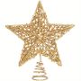 8-INCH Glitter Star Tree Topper For Farmhouse Christmas Decor