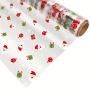 Chirstmas Pattern Plastic Gift Wrap-waterproof Glassine For Flower Bouquets