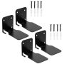 4 Pieces Invisible Floating Bookshelves Metal Wall Mounted Book Shelves