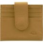 Genuine Leather Wallet With Clip Closure Tan