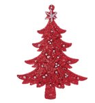 Red Christmas Tree With Star Hanging 12.7CM