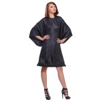 Olivia Garden Urban Chic Black Chemical Cape With Ruffle Hook