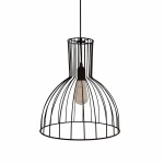 Calabash Metal Wire Pendant Light Black Beige - Beige