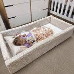 Polka Dots Travel Bed Beige And White