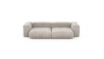 Two Module Sofa - Cord Velours - Platinum - 272CM X 136CM