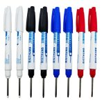 Ihmeiju 8PCS Waterproof Deep Reach Markers Long Nose In 2MM Felt Tip 30MM Reach Permanent Pens Deep Hole Carpenter Ink For Build