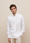 Regular Fit Linen Classic Long Sleeve Shirt
