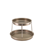 Genware Two Tier Vintage Steel Seafood Stand
