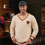 360 Small Logo V-neck Knitwear Cable Ivory - 3XL