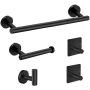 Towel Rack Wall Mount Towel Rod Set Bathroom Toilet Paper Holder & Hooks