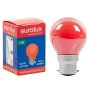 Eurolux - Colour Golfball - B22 Bc - 15W - 220-240V - Red - 5 Pack