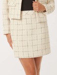 Rue Boucle MINI Skirt - 16 Black white Check Suit