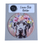 Dog & Flowers Licence Disk Holder - Spotty Dalmatian