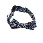 Small Blue Floral Bow Tie Dog Collar Stylish And Dapper Waggs Pet Shop