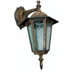 Eurolux 6-PANEL Down Facing Wall Lantern Black Lant Blk