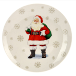 Plate Coupe Shape Porcelain 20.5CM - Santa With Present