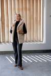 Avignon - Fur Gilet With Hood Cream