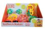 Bright Starts Soothers & Shakers Baby Gift Set With 5 Rattles & Oball Toys