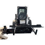 Skid Steer Loader Wood Processor With Loading Rack