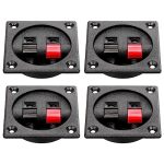 Tongze 4PCS Speaker Box Terminal Cup Spring Square Subwoofer Box Terminal Binding Post Connector For Diy Home Car Speaker & Sub-