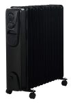 Alva 13 Fins 2500W Oil-filled Electric Heater Glossy Black 12 Month Warranty