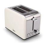 2 Slice Toaster With Toaster Rack - Cream