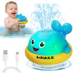 Baby Bath Toys Light Up Whale Bath Toys For Kids Ages 1-3 Pool Water Toys For Toddlers Bathtub Fountain Toys Birthday Gifts For